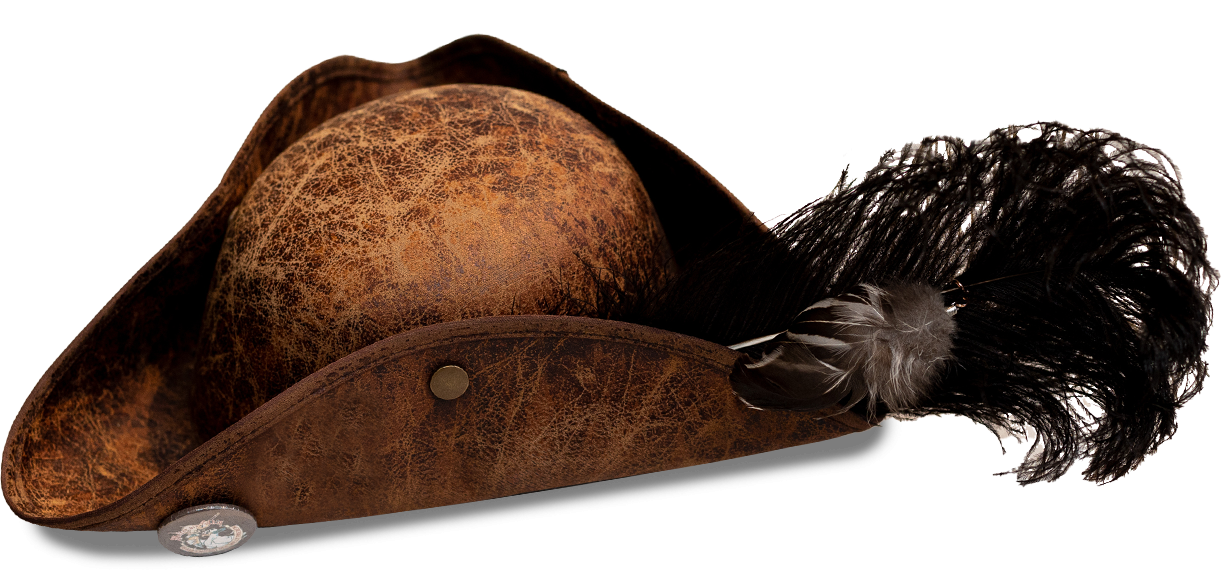 Piratenhut mit schwarzer Feder